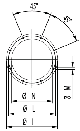 Фланец горелки (схема)